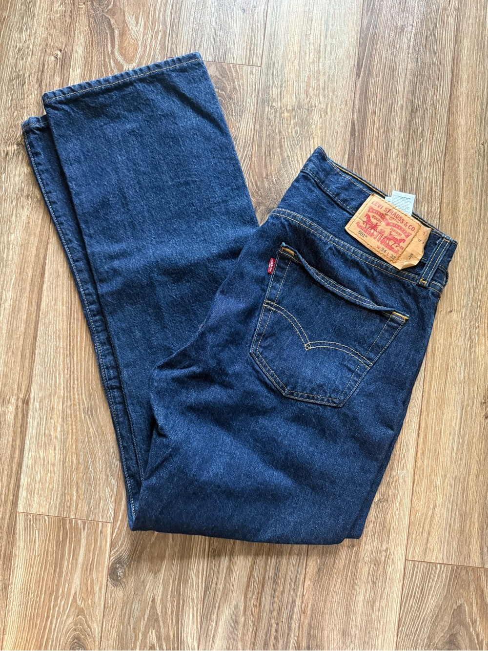 Levi's Men's 501 Dark Blue Denim Jeans